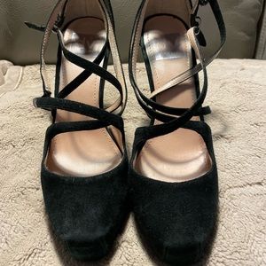 dolce vita black suede strappy platform sandals . size 8.5